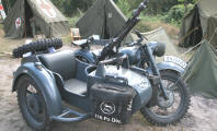 German Army BMW R75 Motorcycle & Sidecar